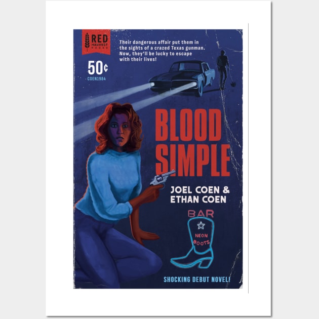 Blood Simple alternative movie poster - Coen Brothers Wall Art by chrisayerscreative